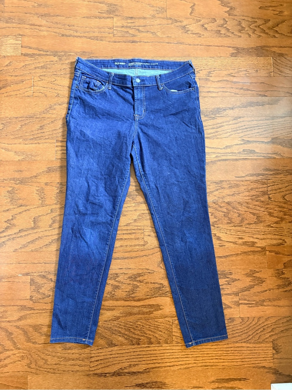 Old Navy Dark Blue Super Skinny Mid Rise Jeans Size 12